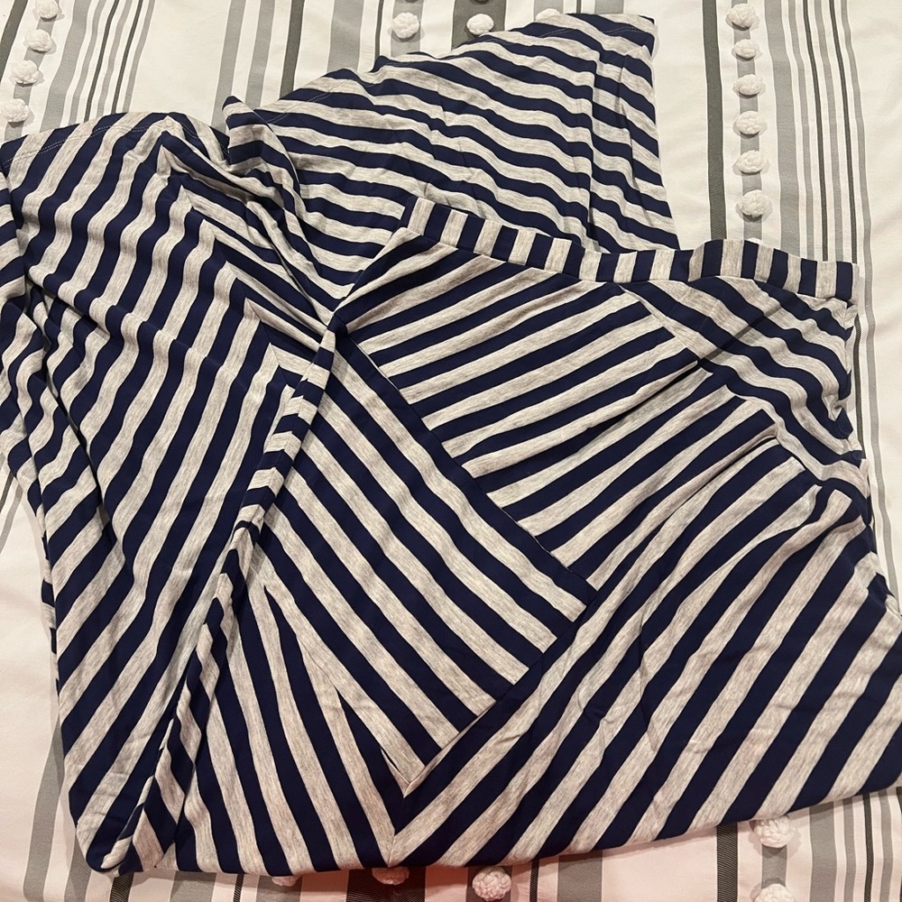 Gray + Navy Maxi Skirt